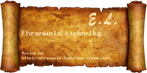 Ehrenwald Ludovika névjegykártya